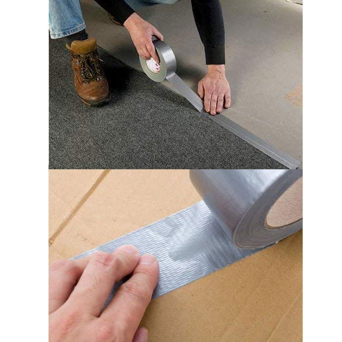 4 Pk Waterproof Silver Duct Tape Heavy Duty Adhesive Packing Repair 1.89"x50yd
