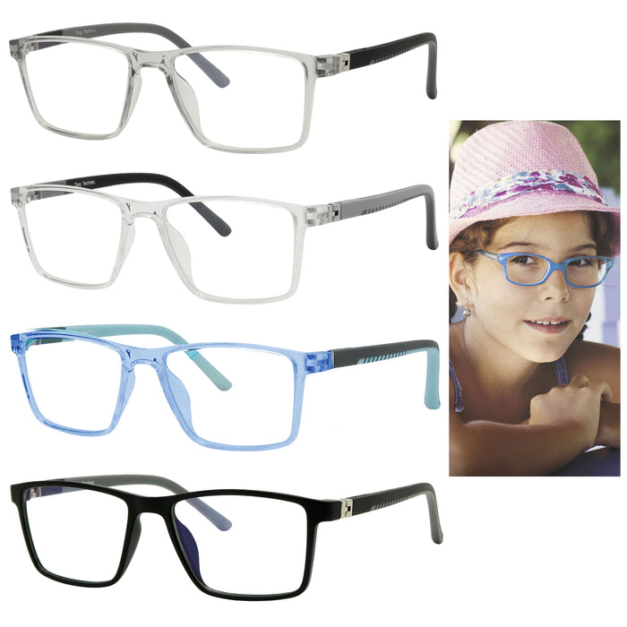 1 Pair Flexible Blue Light Blocking Glasses Kids Gaming Computer Phone Children