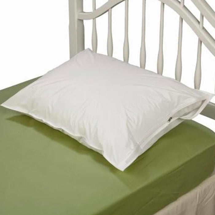 2 X Plastic Pillow Cover Case Waterproof Zippered Cover Allergy Relief Bed Bug
