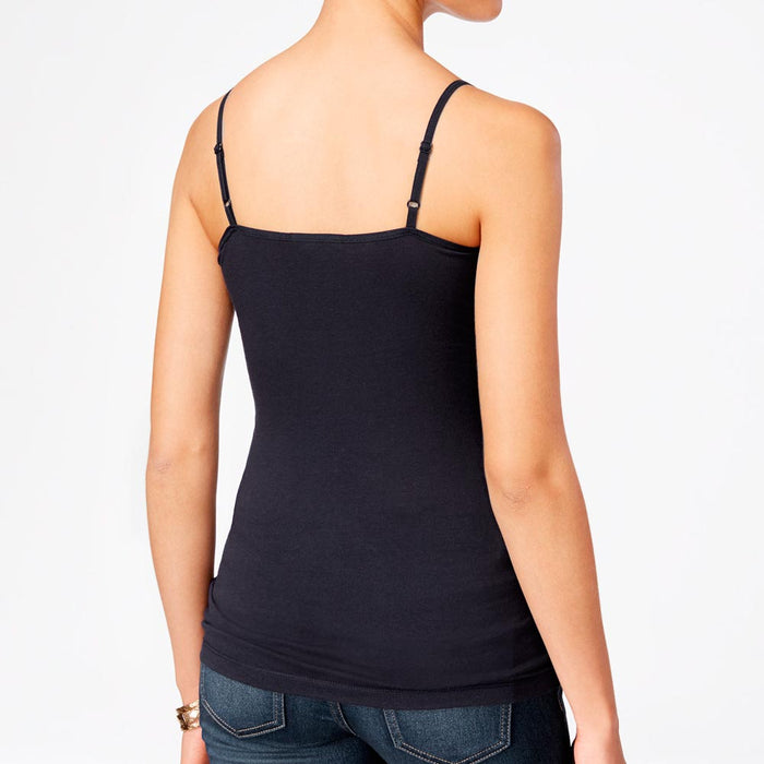 3Pc Women Tank Top Black Cami Long Spaghetti Strap Layering Basic Plain One Size