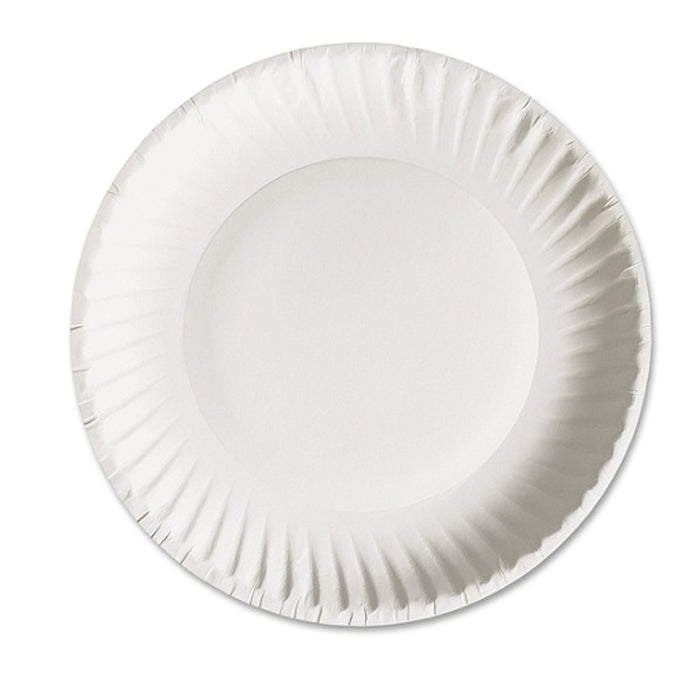 200Ct 9" White Round Paper Plates Lightweight Party Dinnerware Tableware Party
