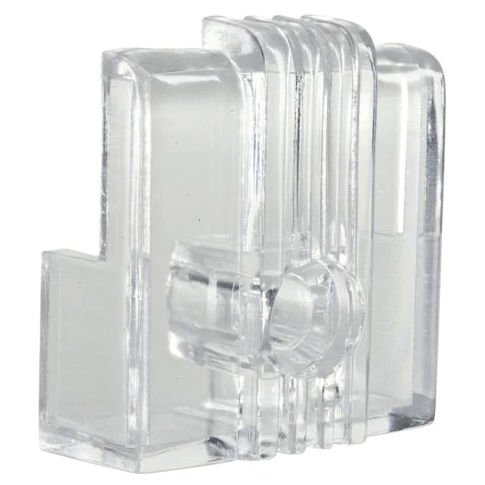 16 Clear Mirror Clips Wall Mounting Set Transparent Brackets Screws Anchors 1/4"
