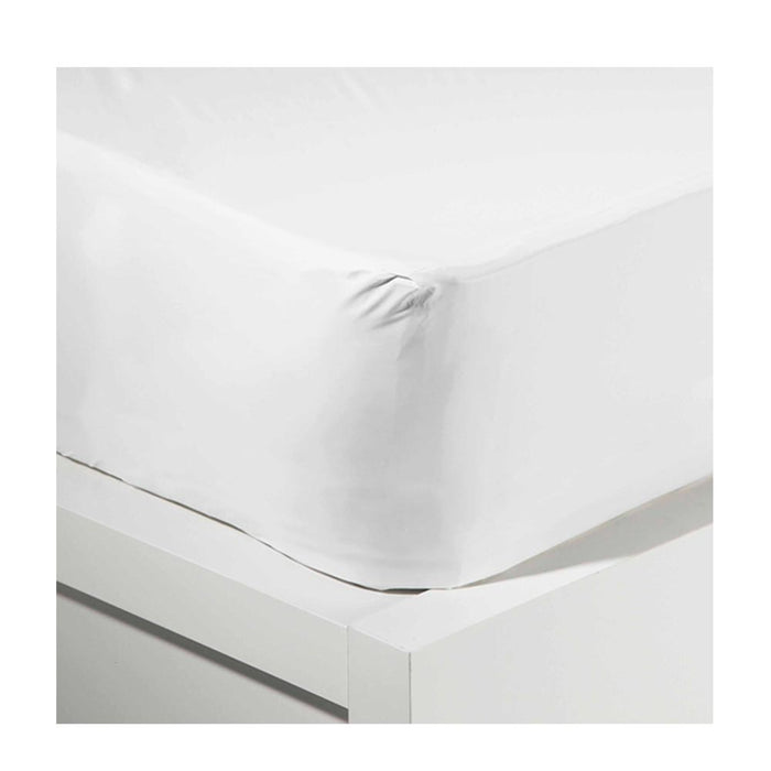 1 Crib Size Mattress Cover Fitted Light Vinyl Toddler Bed Dust Protector White