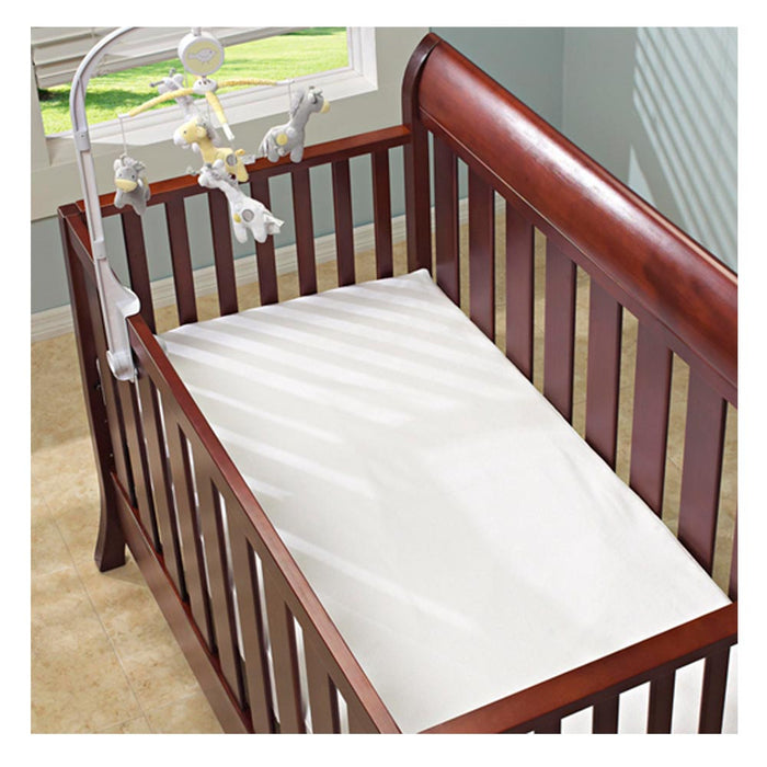 3 PC Fitted Crib and Toddler Protective Mattress Cover Vinyl Dust Bug Protector