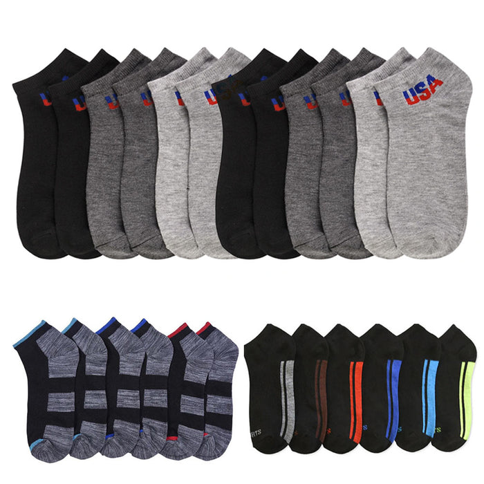 6 Pairs Ankle Quarter Crew Socks Mens Sport Cotton Women Low Cut Size 10-13 New