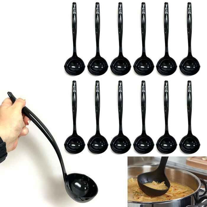 12 Pc Plastic Serving Spoons 11" Disposable Reusable Catering Buffet Restaurant