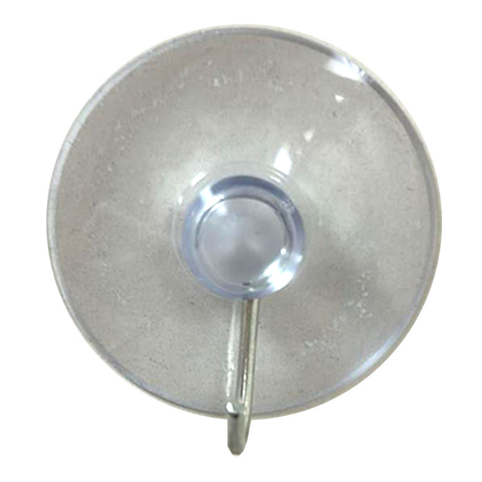 16 Pc Suction Cups Hooks Metal Hanger Plastic Clear Wall Bathroom Kitchen 1.5" D