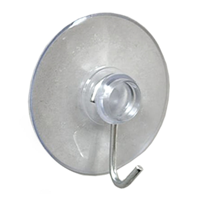 80 Pcs Suction Cup Wall Hooks Hangers Plastic Reusable Clear Sucker Pads 1.5" D