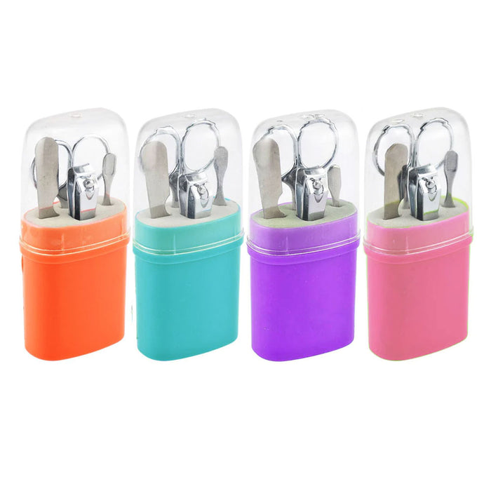 8 Pc Manicure Pedicure Nail Care Set Stainless Steel Grooming Kit Travel 2 Packs
