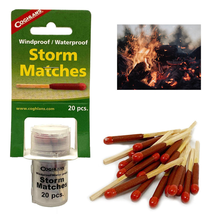 20 Coghlans Windproof Storm Matches Waterproof Stormproof Survival Camp Fire