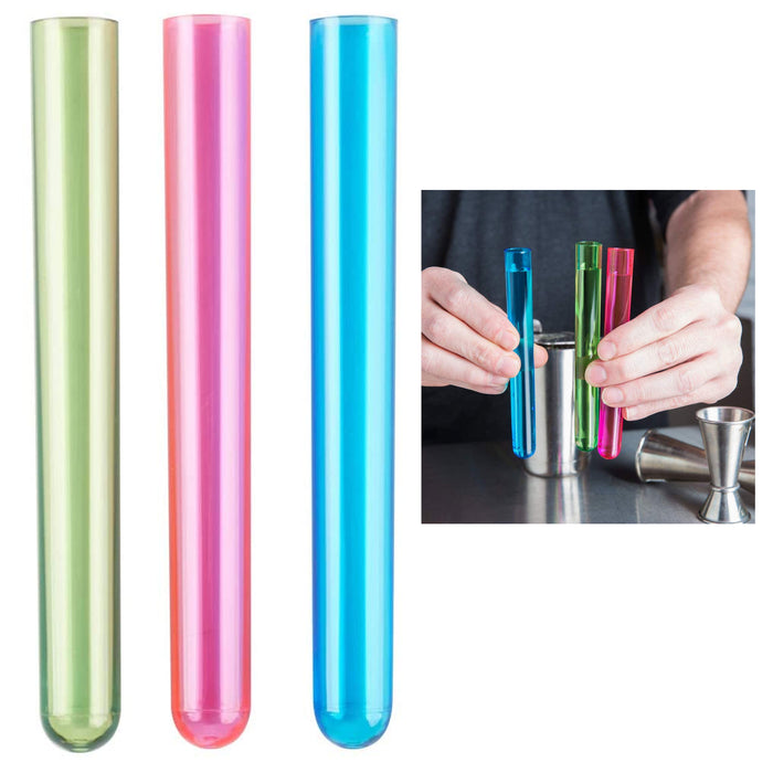 48 Disposable Neon Shot Glasses Multi Color Bar Party Drinks Test Tube Shooters