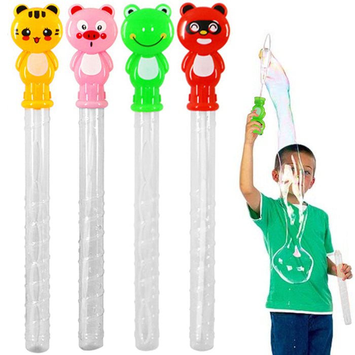 4 Pc Large Bubble Maker Wand Stick Blow Giant Soap Bubbles Solution Party Gift