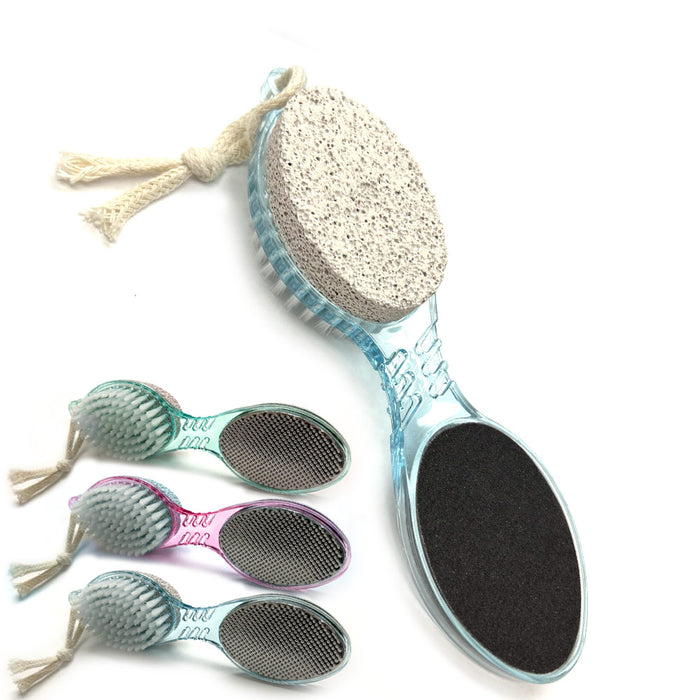1 Pc 4 In 1 Foot Paddle Pedicure Care Stone Callus Brush Pumice Scrubber Remover