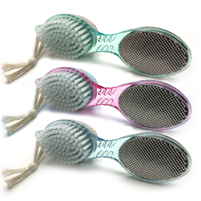 1 Pc 4 In 1 Foot Paddle Pedicure Care Stone Callus Brush Pumice Scrubber Remover