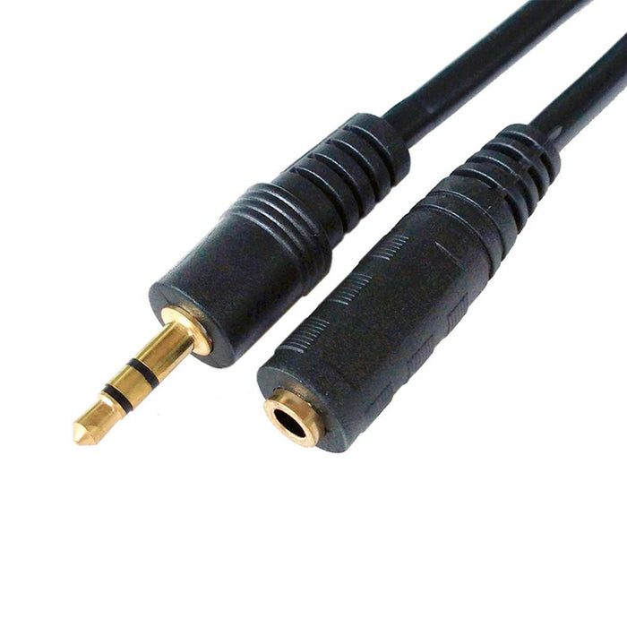 2 x 12ft 3.5mm Audio Aux Cable Jack Male Female Stereo Extension Headphone Cord