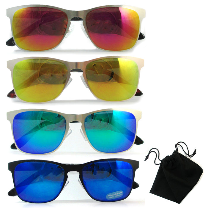 2X Unisex Aluminium Colored Sunglasses Driving Outdoor Fishing Eye Metal Fashion