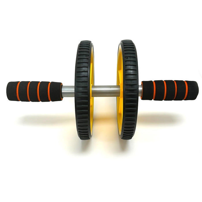 1 Dual Ab Wheel Roller Tone Six Pack Abs Abdominal Workout Gym Exercise Fitness