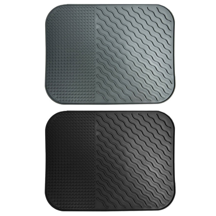 Silicone Dish Drying Mat Multi Use Kitchen Counter Heat Resistant 14x11 BPA Free