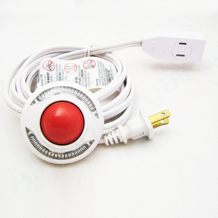 2 Pc Foot Switch Extension Cord ON/OFF Plug 9ft 2-Prong 3 Outlet Lighted Pedal