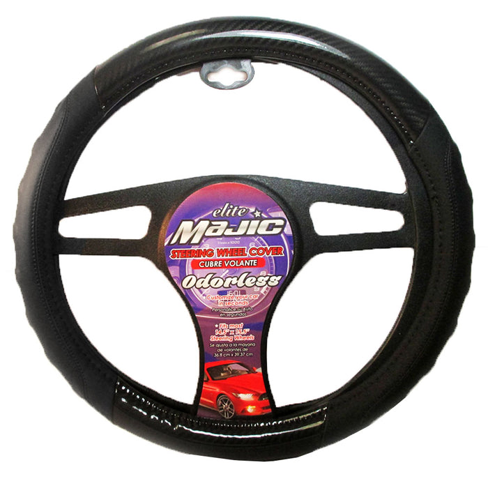 Universal Steering Wheel Cover Car Truck Black Graphite Odorless Auto 15 New $$