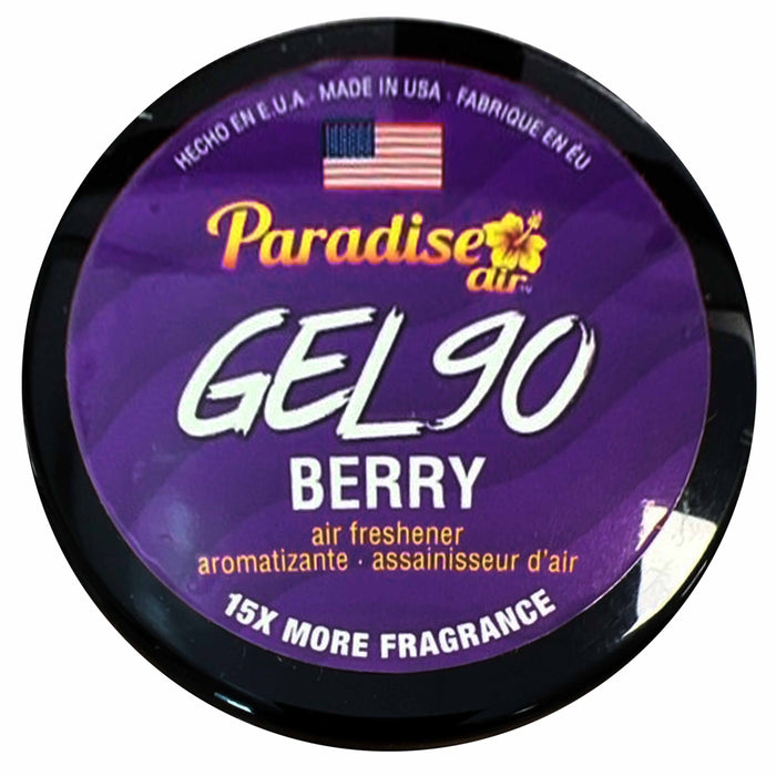 4 Pc Paradise Gel Air Freshener 90 Days Lasting Aroma Car Fragrance Scent Berry