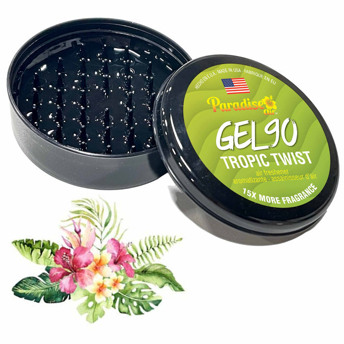 2 Pc Paradise Gel Air Freshener 90 Days Lasting Aroma Car Fragrance Scent Tropic