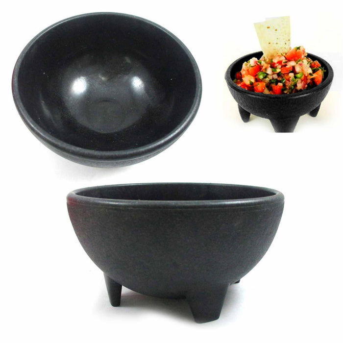 12 Salsa Bowls Mexican Serving Bowls 4.6" D Chips Guacamole Molcajete Dish Snack