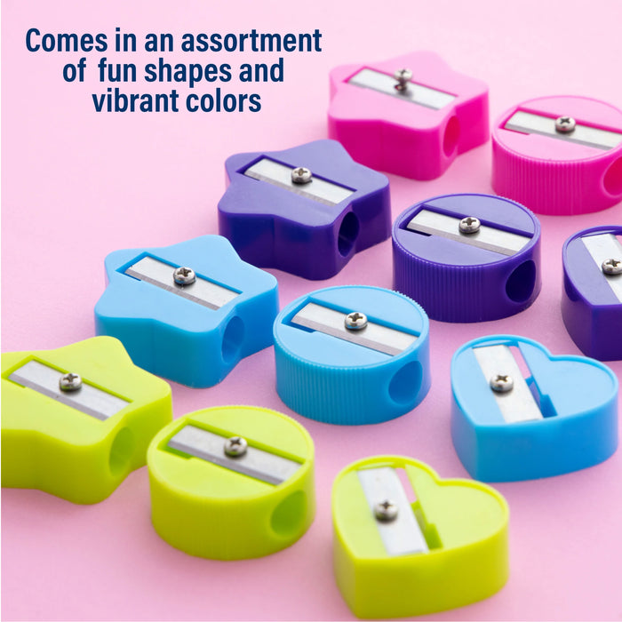 72 Pc Pencil Crayon Sharpener Manual Handheld Fun Shapes Colors School Supplies