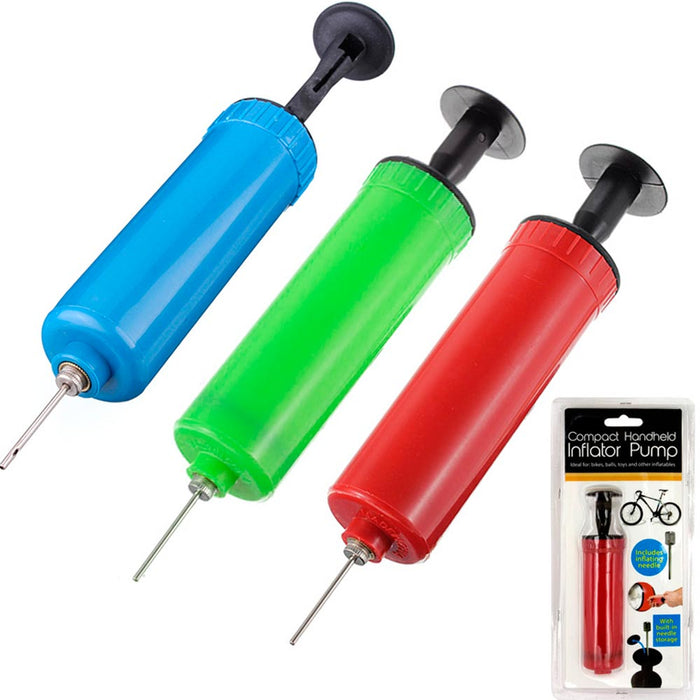 3 Handheld Air Pump Hand Inflator Needle Footbal Basketball Soccer Ball Balloons