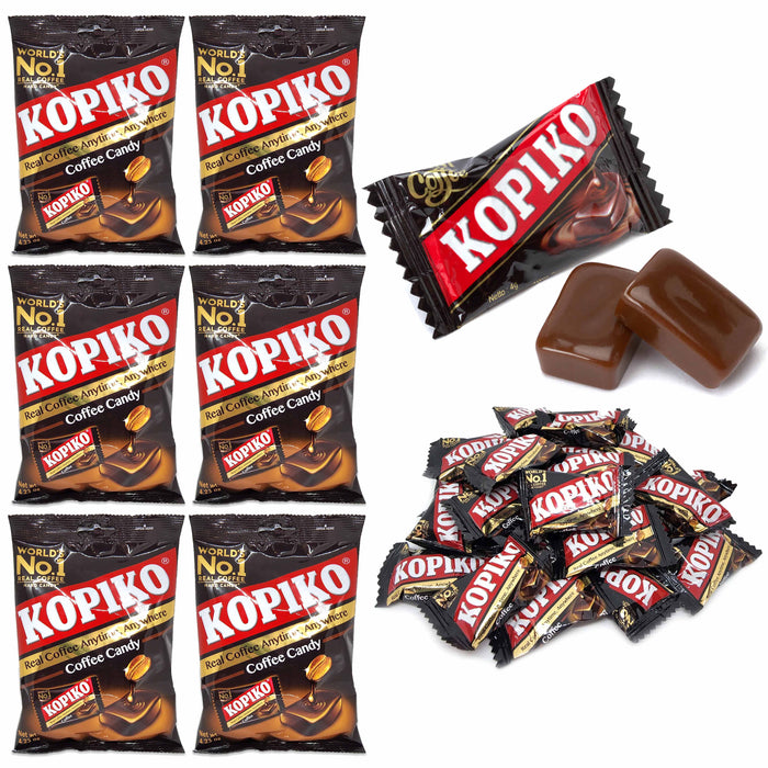 6 Bags Kopiko Real Coffee Candy Java Flavor Hard Candies Premium Rich Gourmet