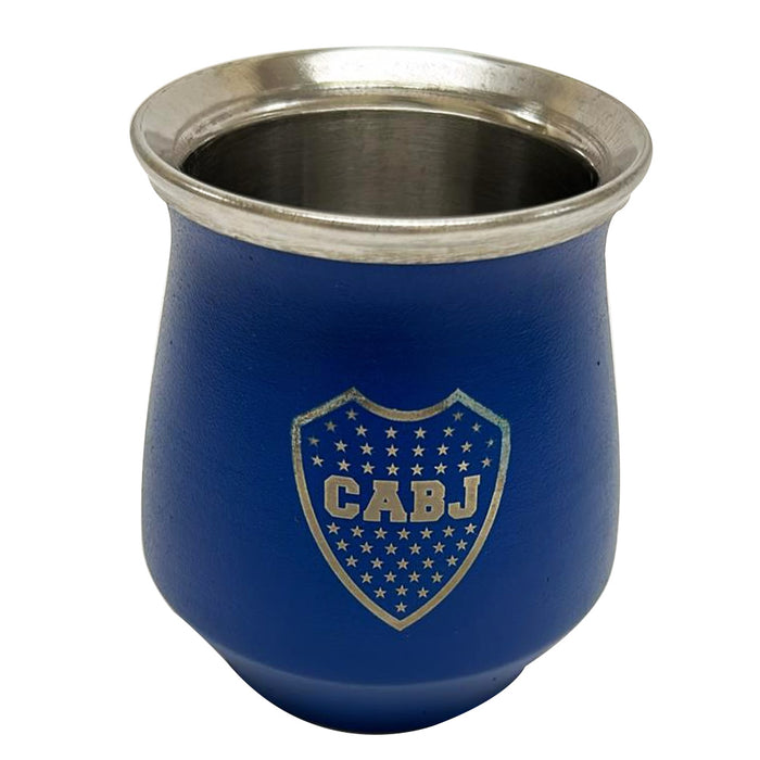 CABJ Boca Juniors Mate Gourd Cup Bombilla Straw Stainless Steel Yerba Tea Drink