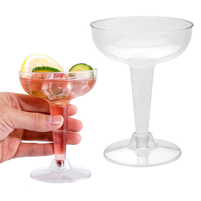20 Disposable Martini Champagne Glasses Wine Cup Plastic Party Flute Clear 4.5oz