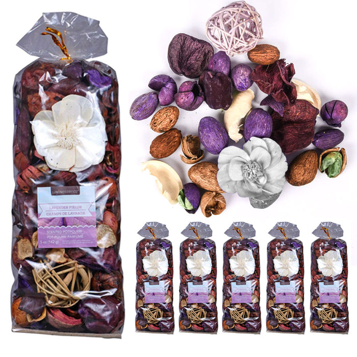 6 Bags Scented Potpourri Lavender Decorative Dried Flower Petal Bowl Vase Filler