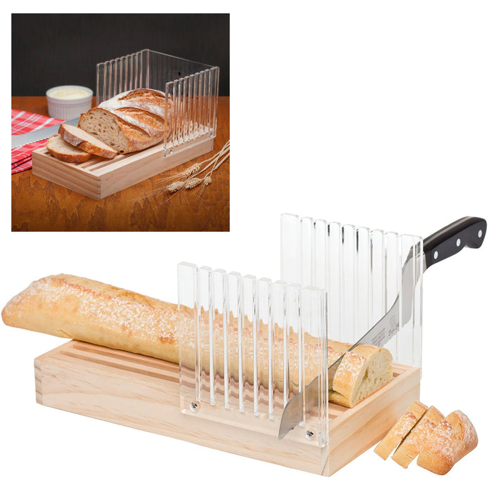 Wood Bread Slicer Guide Kitchen Tool Loaf Toast Cutter Mold Slicing Cutting Gift