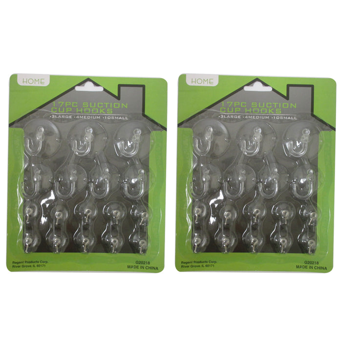 34 Suction Cup Hook Clear Glass Window Wall Sucker Hanger Kitchen Bathroom Home