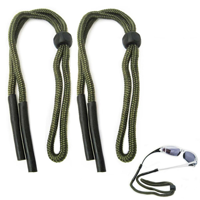 2 Green Sunglasses Lanyard Cord Neck Strap Glasses Retainer Nylon String Sports