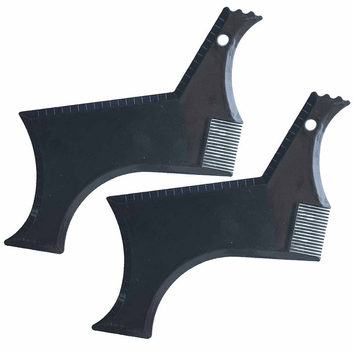 2 Men Beard Shaping Tool Multi-Line Trimming Shaper Lineup Template Comb Goatee
