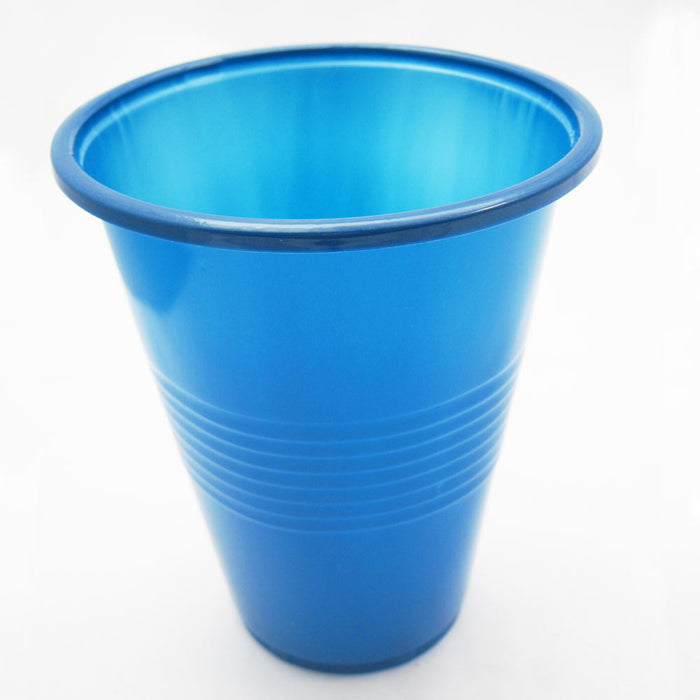 Blue Large Plastic Cups 16 Oz Reusable Big Party Disposable Hard Holiday 16 pcs