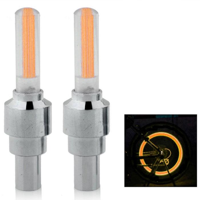 4 Pc LED Cap Valve Light Wheel Tire Bicycle Bike Car Spoke Glow Lamp Motorcycle
