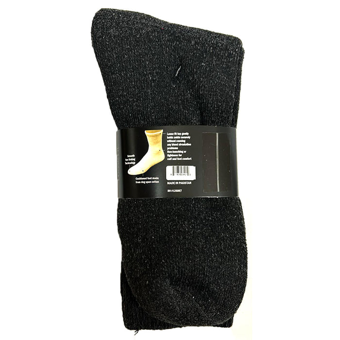 12 Pairs Men Women Diabetic Socks Cotton Circulatory Loose Fit Top Cushion 10-13