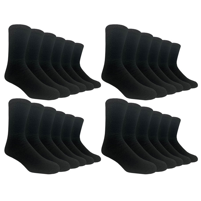 12 Pairs Men Women Diabetic Socks Cotton Circulatory Loose Fit Top Cushion 10-13
