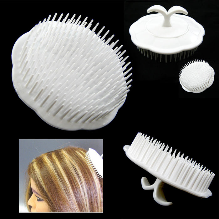 Deluxe Hair Shampoo Brush Scalp Clean Massage Massager Comb Head Care Salon New