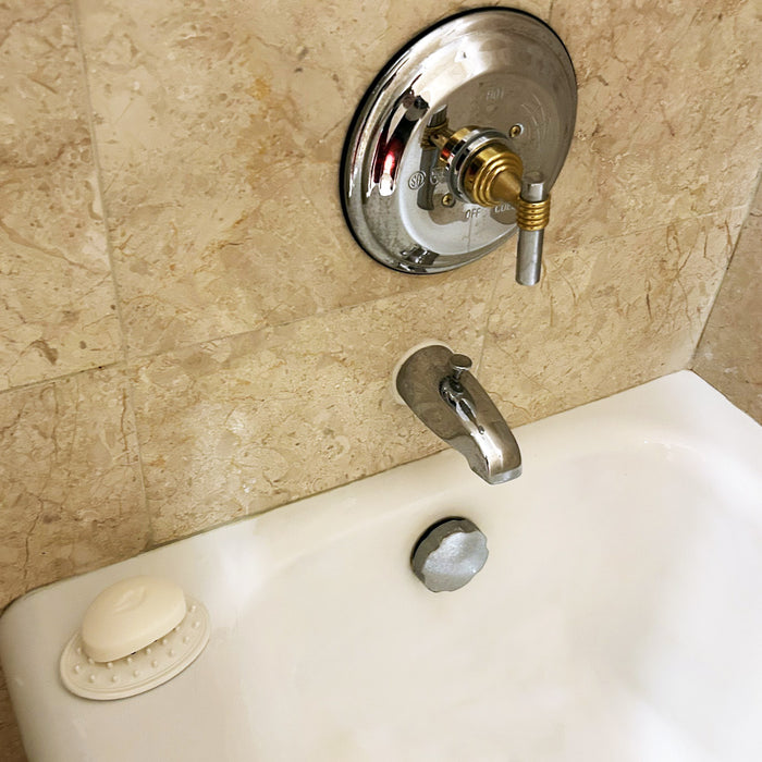 2 Plastic Soap Holder Soap Dish Bar Saver Tray Hole Kitchen Bath Shower Counter