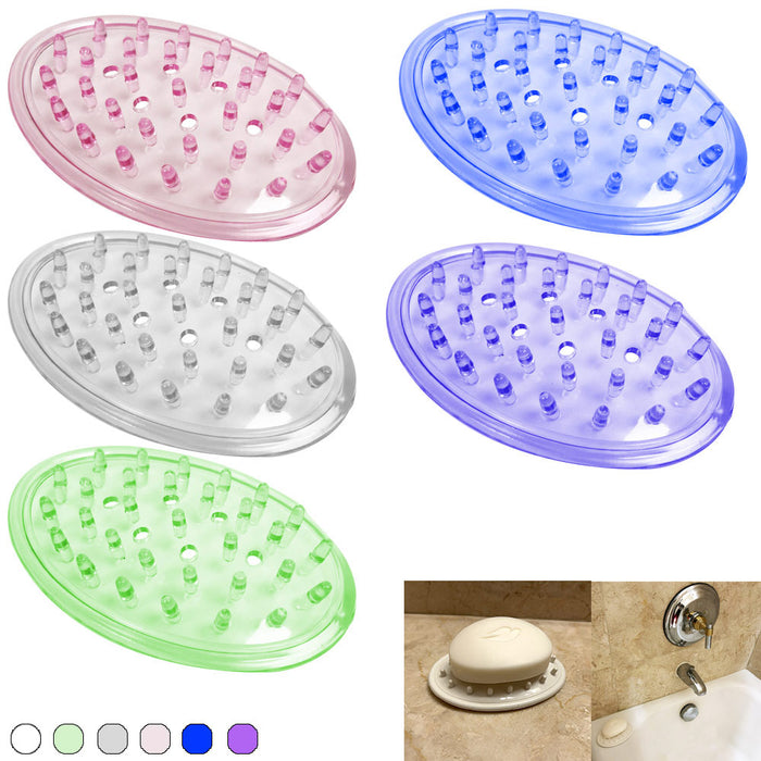 4pk Plastic Soap Saver Holder Tray Bathroom Counter Shower Kitchen 4 3/8"x3 1/8"