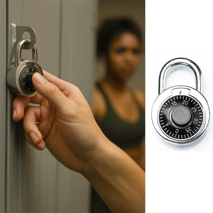 1Pk Combination Lock 3-Digit Padlock Keyless Gym School Luggage Heavy Duty Steel