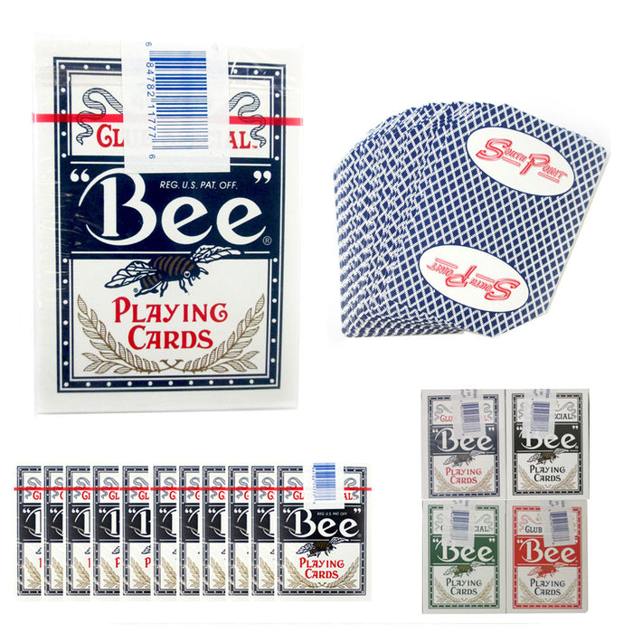 12 Decks BEE Casino Used Playing Cards Poker Case Club Special Cambric Finish