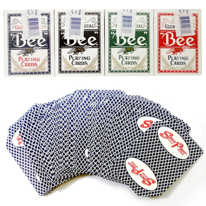 1 Pk Deck Bee Casino USED Standard Poker Playing Cards Pro Red Deck Sealed Box