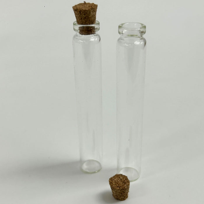 12 Clear Glass Jar Bottles Container Cork Caps Craft Reusable Vial Storage 6ml