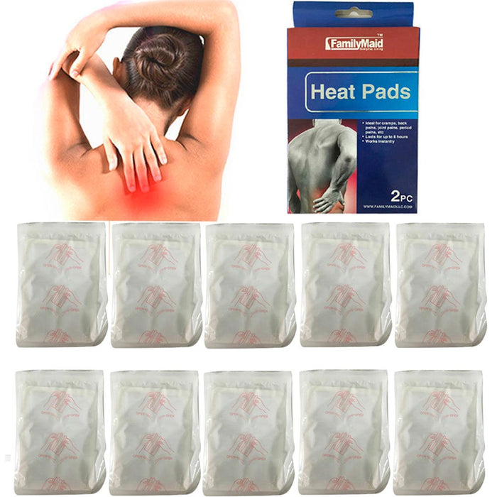 10 Heat Pads Pain Relief Therapy Press Hot Pack Wrap Air Activated Neck Shoulder