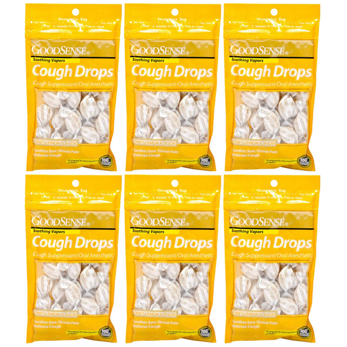 180 Ct Menthol Cough Drops Honey Lemon Flavor Lozenges Soothing Sore Throat